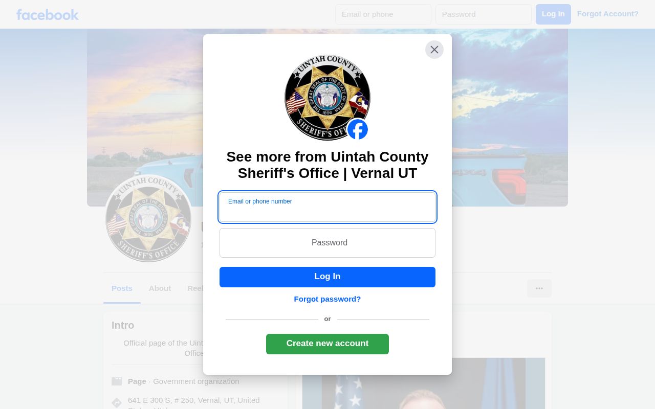 Uintah County 24-hour release check through the Sheriff communications channel